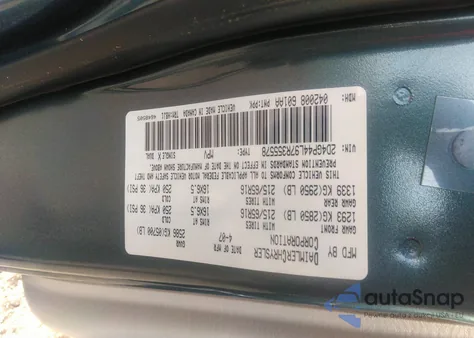 2007 Dodge Grand Caravan Sxt из США, поврежденный, VIN 2D4GP44L97R355578